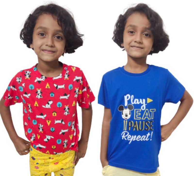 Baby Girls Casual T-shirt T-shirt  (Multicolor)