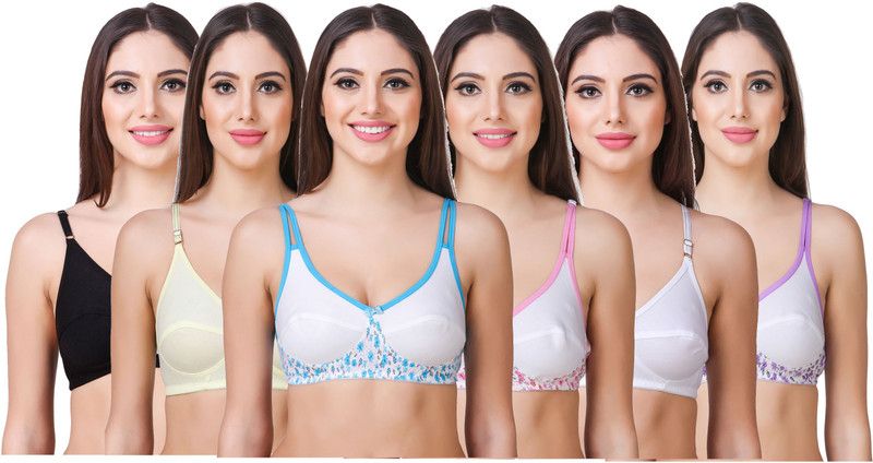 Pack of 6 Women Push-up Bra  (Multicolor)