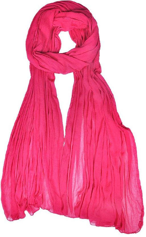 Chiffon Solid Pink Women Dupatta