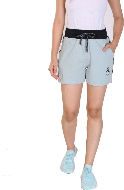 Printed Women Black, Blue Hotpants, Running Shorts, Gym Shorts, Night Shorts, Cycling Shorts