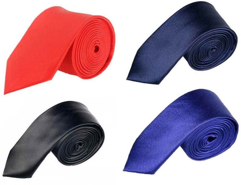 Seerat Solid Tie  (Pack of 4)