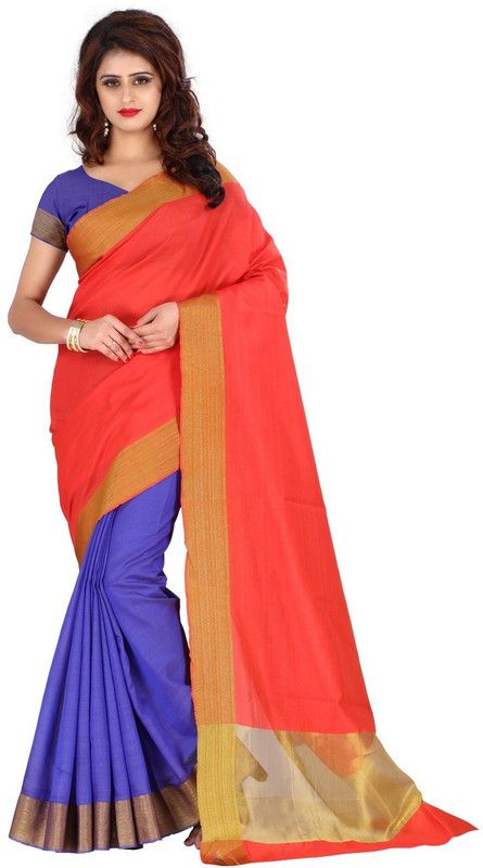 Self Design, Solid/Plain Bollywood Art Silk, Cotton Silk Saree  (Multicolor)