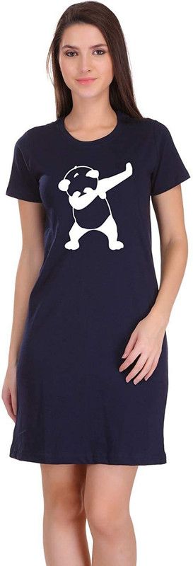 Graphic Print Women Dark Blue T-Shirt