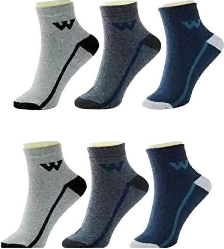 Men & Women Self Design Ankle Length  (Pack of 6)