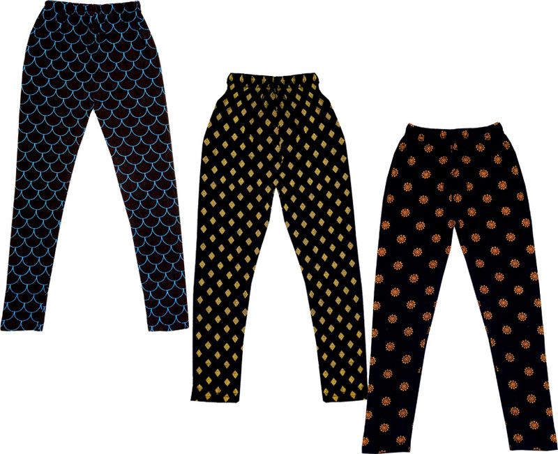 Legging For Girls  (Black Pack of 3)