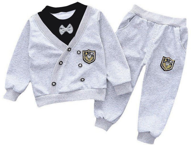 qwzlim fashion Baby Boys & Baby Girls  (Grey)