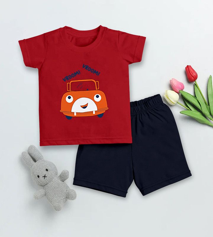 NOT Girls Casual T-shirt Shorts  (Multicolor)