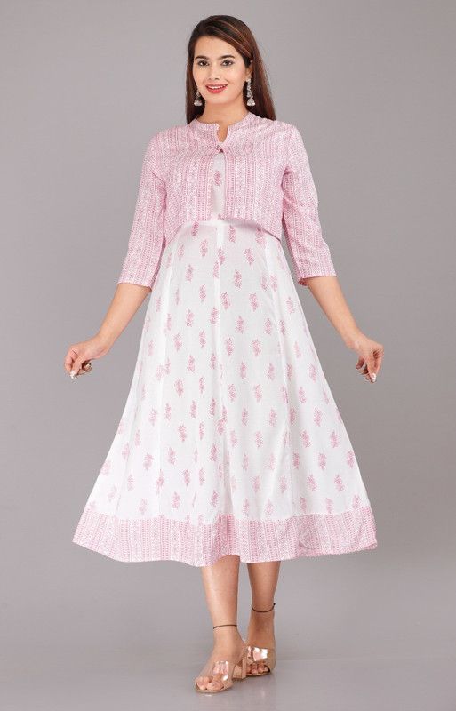 Women 3/4th Sleeve Pink Shrug