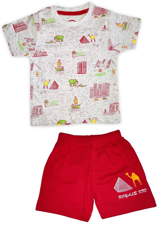 FEBVIBE Baby Boys & Baby Girls Casual Shorts  (Grey)