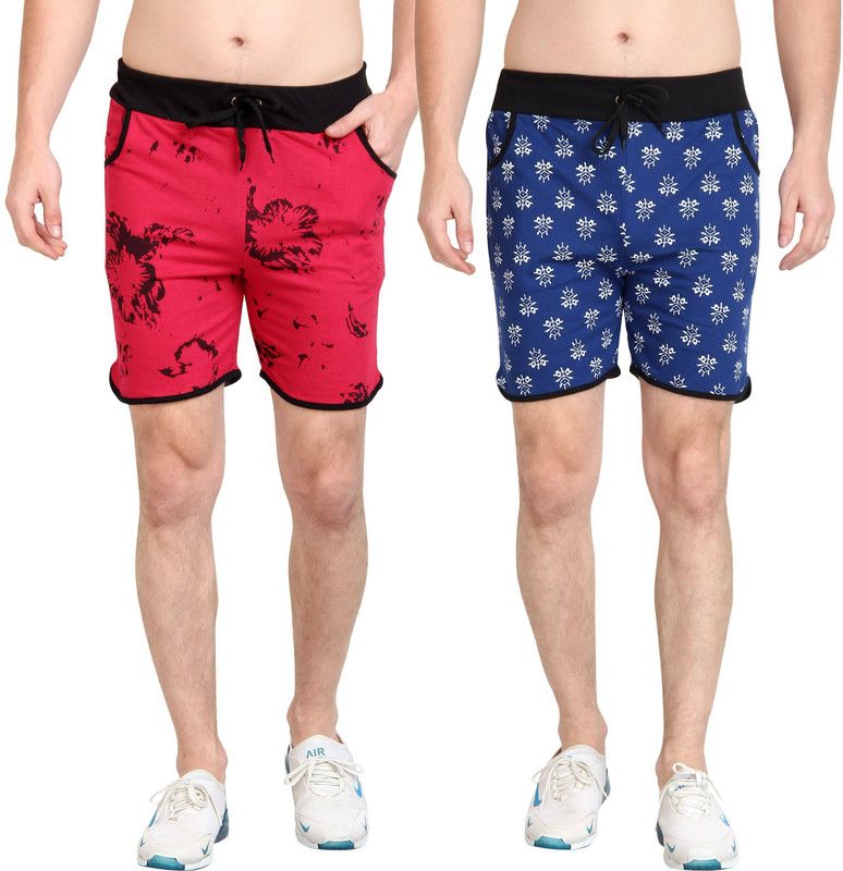 Pack of 2 Printed Men Multicolor Casual Shorts