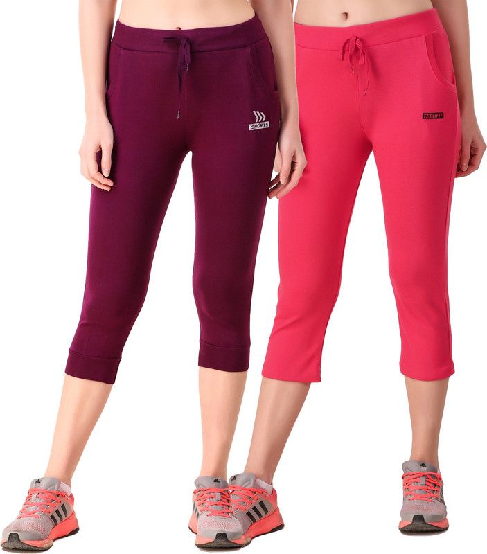 Fashion Women Purple, Orange Capri