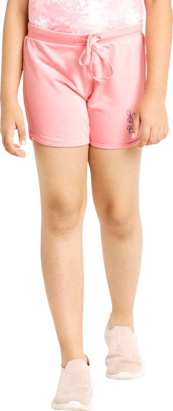 Short For Girls Casual Solid Pure Cotton  (Multicolor, Pack of 1)
