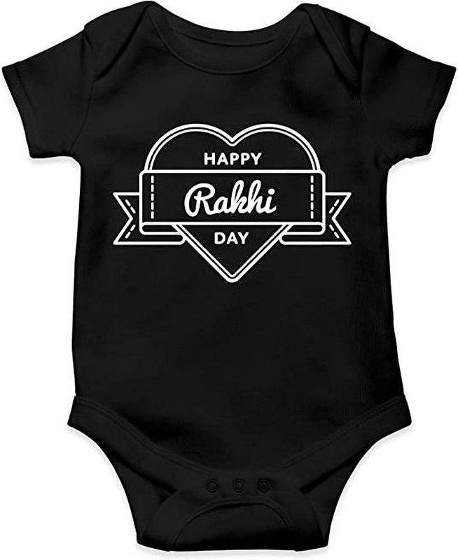 Romper For Baby Boys & Baby Girls Casual Printed Cotton Jersey  (Black, Pack of 8)