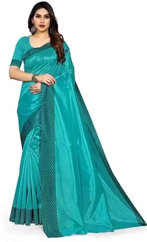 Self Design Fashion Lycra Blend Saree  (Light Blue)