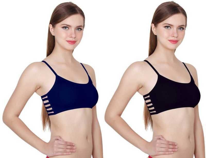 Pack of 2 Women Cage Bra Lightly Padded Bra  (Multicolor)