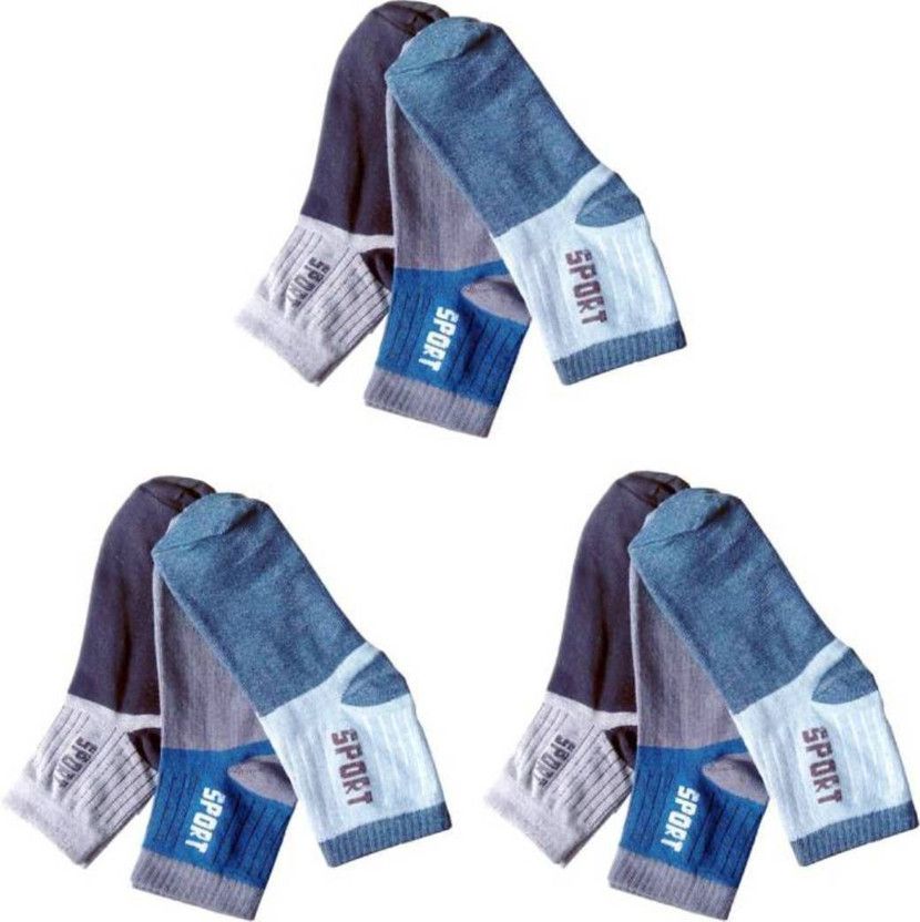 Men & Women Color Block Ankle Length  (Pack of 9)