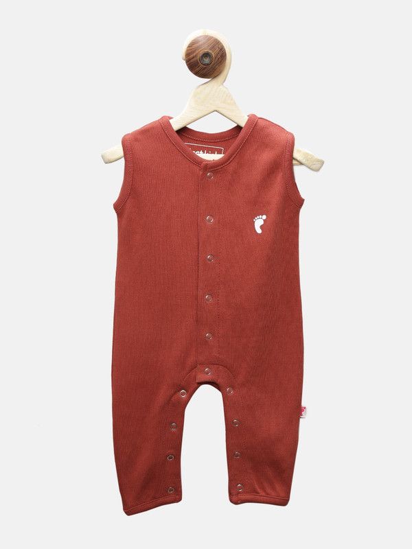 First Kick Baby Boys Brown Bodysuit