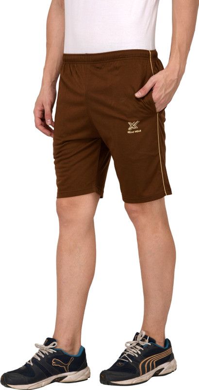 Solid Men Brown Casual Shorts