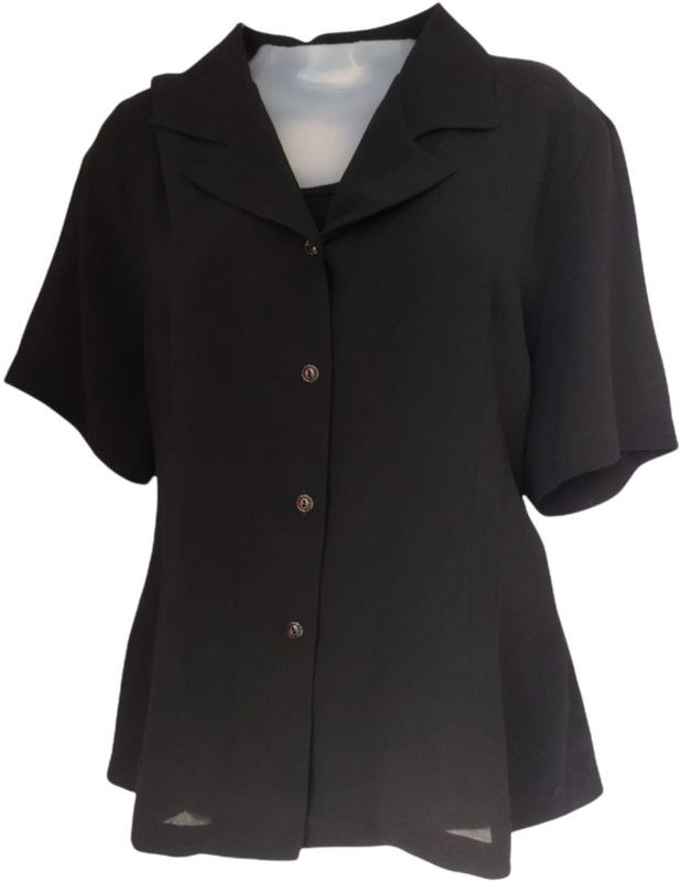 Girls Georgette Shirt Style Top  (Multicolor, Pack of 1)