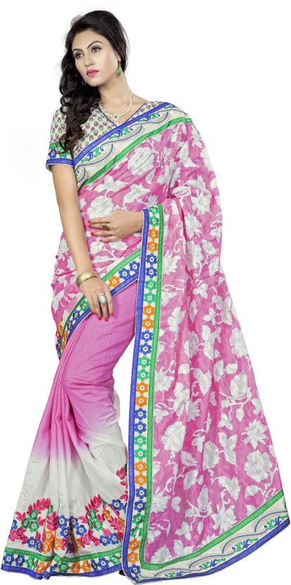 Graphic Print Bollywood Handloom Cotton Blend Saree  (Multicolor)
