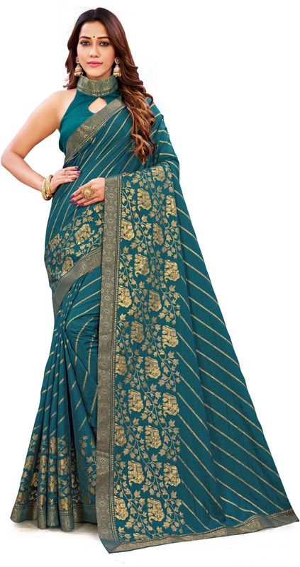 Bollywood Art Silk Saree  (Blue)