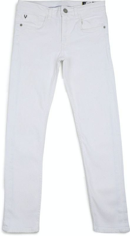 Boys Skinny Mid Rise White Jeans