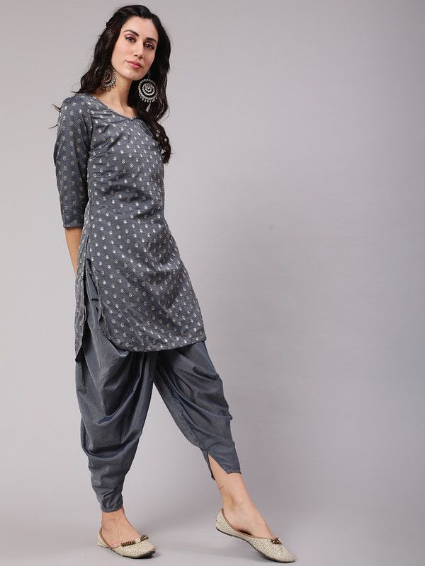 Women Kurta and Dhoti Pant Set Chanderi
