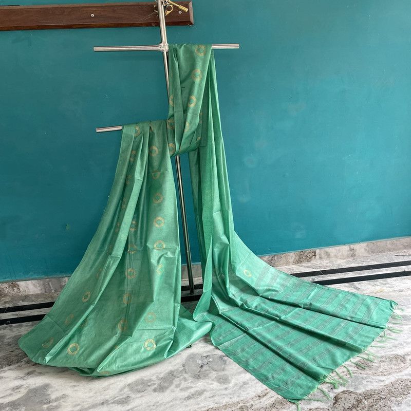 Self Design Bhagalpuri Pure Silk, Art Silk Saree  (Dark Green)