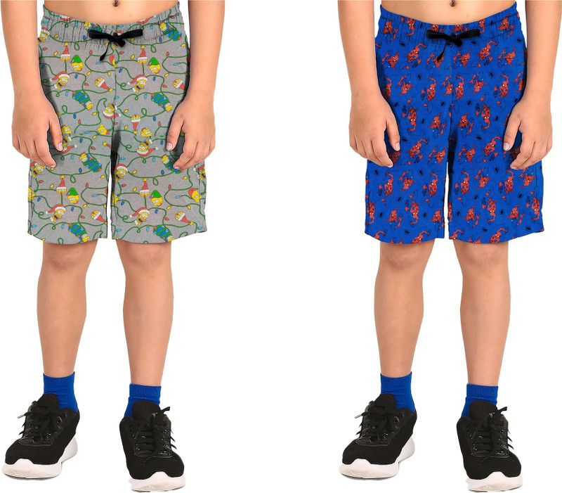Short For Boys Casual Printed Hosiery  (Multicolor, Pack of 2)