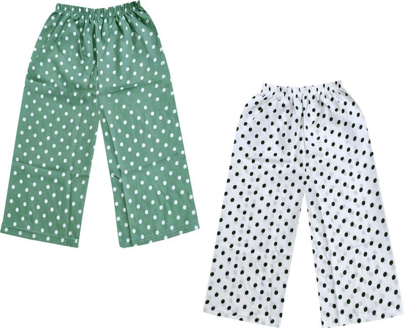 Capri For Girls Casual Polka Print Crepe  (Multicolor Pack of 2)