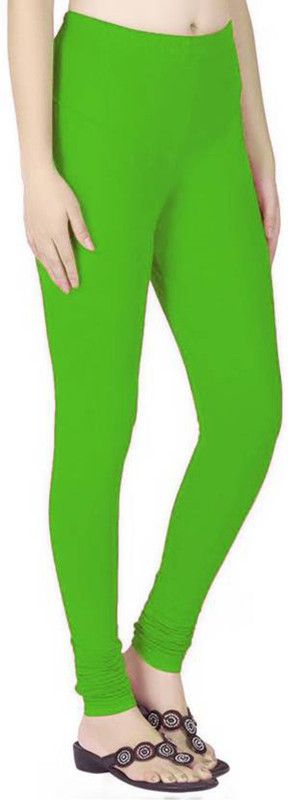 Aalen Churidar Length Ethnic Wear Legging  (Light Green, Solid)