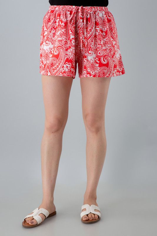 Printed Women Pink Basic Shorts