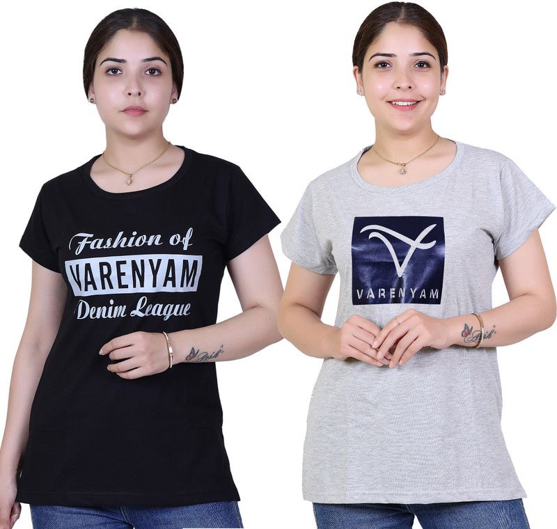 Casual Women Black, Grey Top