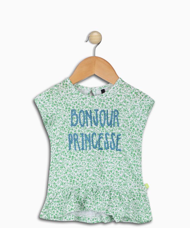 Baby Girls Cotton Blend Top  (Green, Pack of 1)