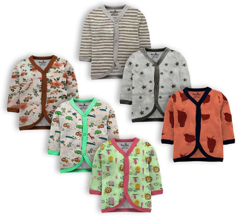 Baby Girls Casual Cotton Blend Full Sleeve Top  (Multicolor, Pack of 6)