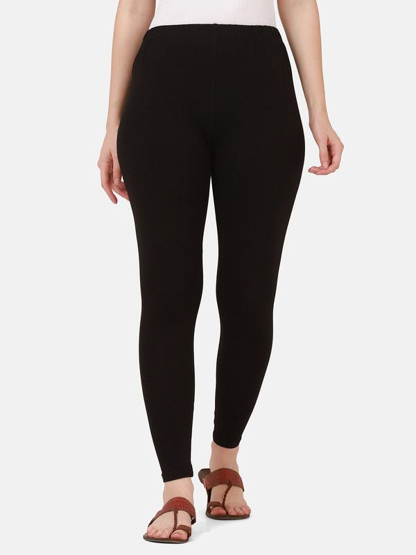 Ankle Length Western Wear Legging  (Black, Solid)