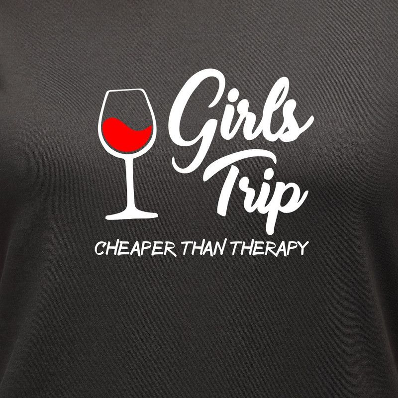 GIRLS TRIP Women's Dark Grey Cotton Round Neck T-Shirt-XXL Women Printed Round Neck Pure Cotton Grey T-Shirt