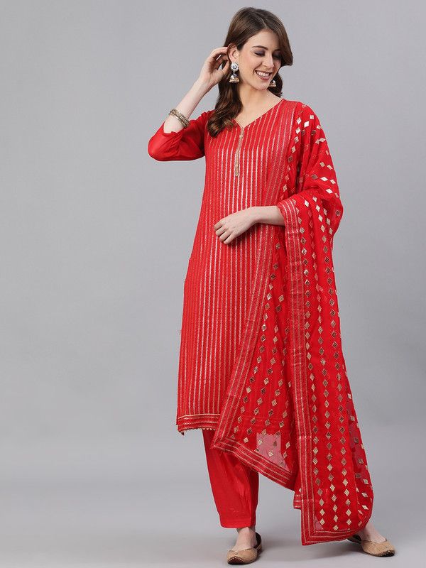 Women Kurta and Salwar Set Georgette