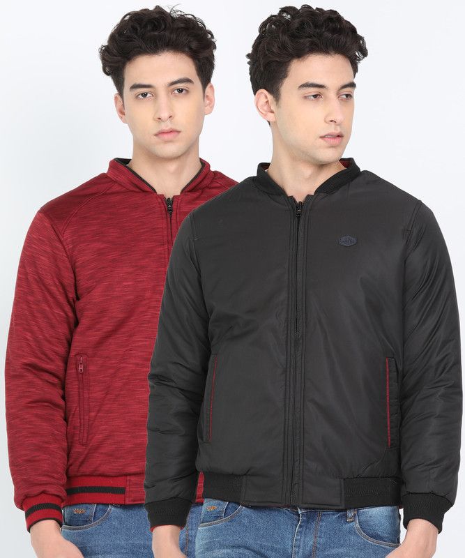 Men Solid, Applique Casual Jacket