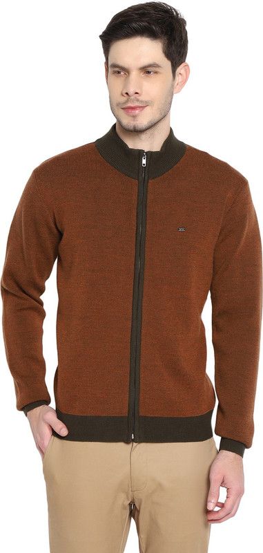 Men Printed Dark Green Sweater