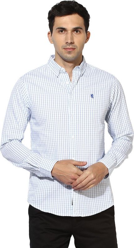 RSF8584 Men Slim Fit Checkered Casual Shirt