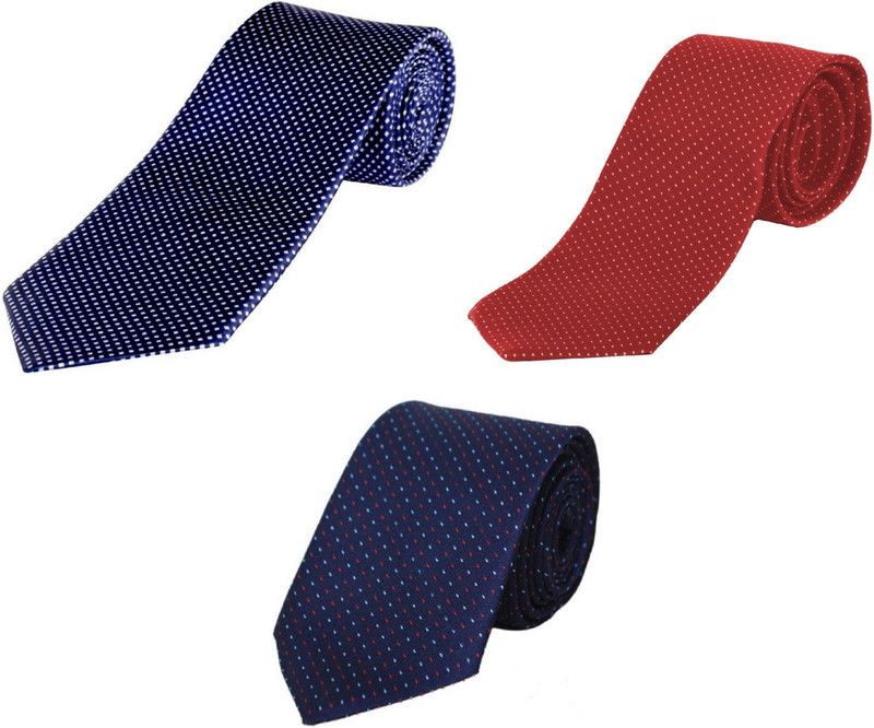 Seerat Polka Print Tie  (Pack of 3)