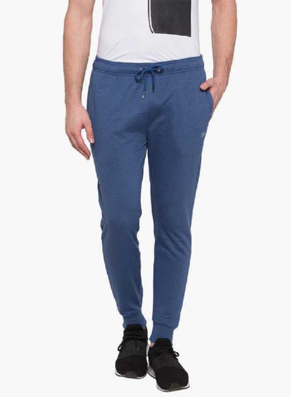 Men Solid Light Blue Track Pants