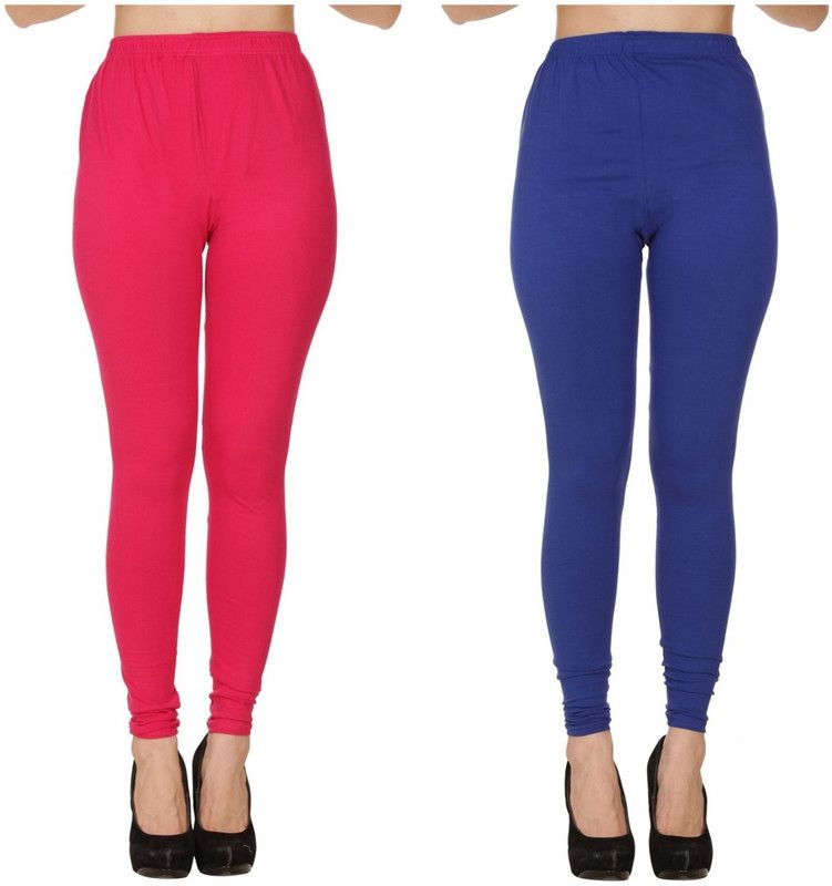 BuyNewTrend Churidar Ethnic Wear Legging  (Blue, Pink, Solid)