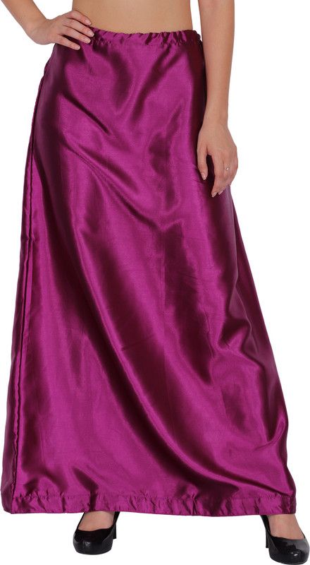 PT23-Wine Satin Blend Petticoat  (Free)