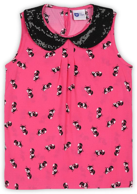 Girls Polycotton Top  (Pink, Pack of 1)