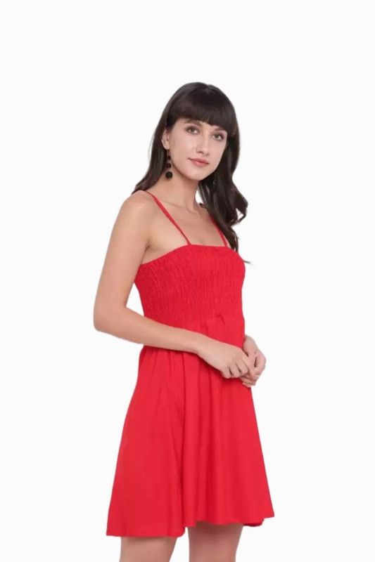 Women Peplum Red Dress