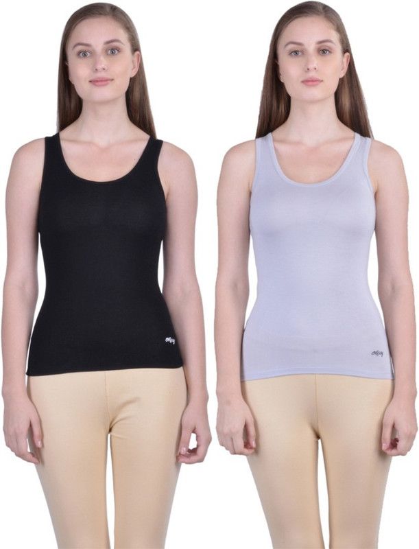 Women Black, Grey Tank Top/Vest