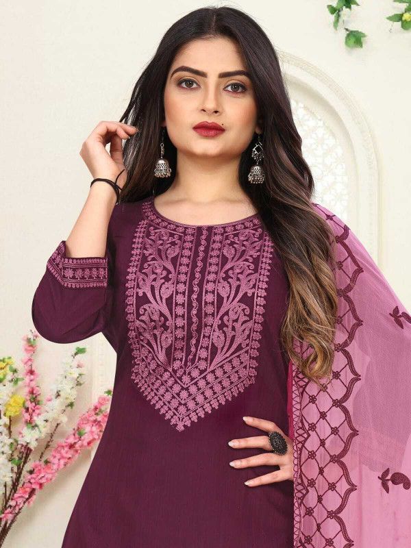 Women Solid Cotton Rayon A-line Kurta  (Maroon)