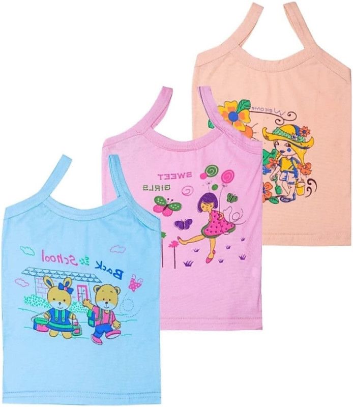 zeesok Vest For Boys & Girls Cotton  (Multicolor, Pack of 3)
